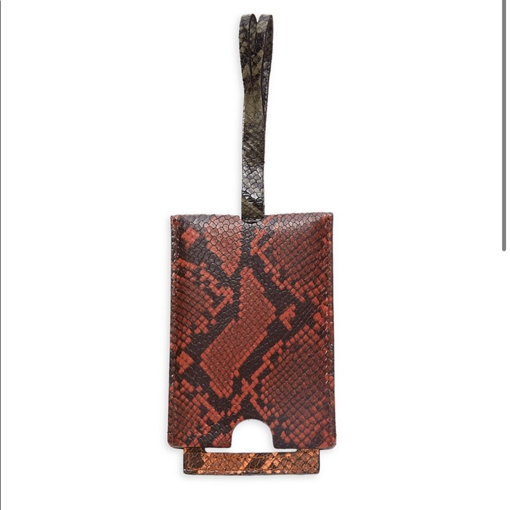Madewell Snake Print Luggage Tag Travel NWT